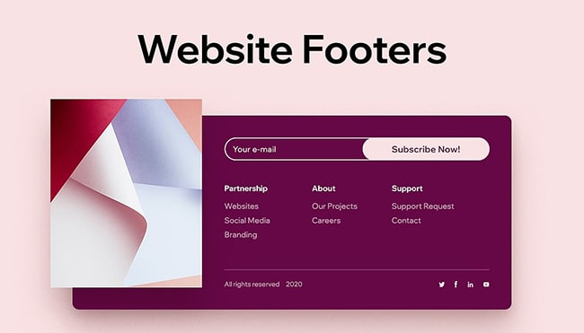 Danh mục website Footer